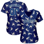 Motif bleu US authentique Baseball Navy Design Jersey Cat Cream personnalisé 3D Motif bleu US authentique Baseball Navy Design Jersey Cat Cream personnalisé 3D