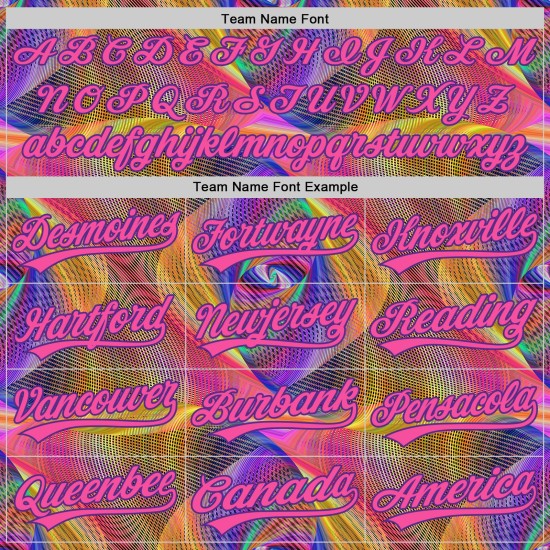 Maillot de baseball personnalisé 3D rose, motif abstrait authentique, motif violet fractal Maillot de baseball personnalisé 3D rose, motif abstrait authentique, motif violet fractal