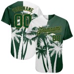 Maillot de baseball authentique Hawaii Coconut, motif arbre personnalisé 3D Maillot de baseball authentique Hawaii Coconut, motif arbre personnalisé 3D