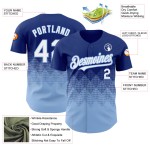 Maillot 3D Motif Carré Dégradé Royal Bleu Authentique Formes Personnalisées Blanc-Lumière Design Baseball Maillot 3D Motif Carré Dégradé Royal Bleu Authentique Formes Personnalisées Blanc-Lumière Design Baseball