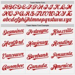 Maillot de baseball personnalisé authentique rouge et blanc Maillot de baseball personnalisé authentique rouge et blanc