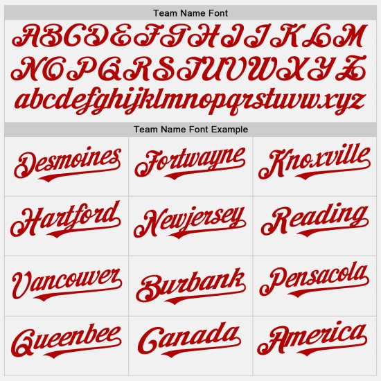 Maillot de baseball personnalisé authentique rouge et blanc Maillot de baseball personnalisé authentique rouge et blanc