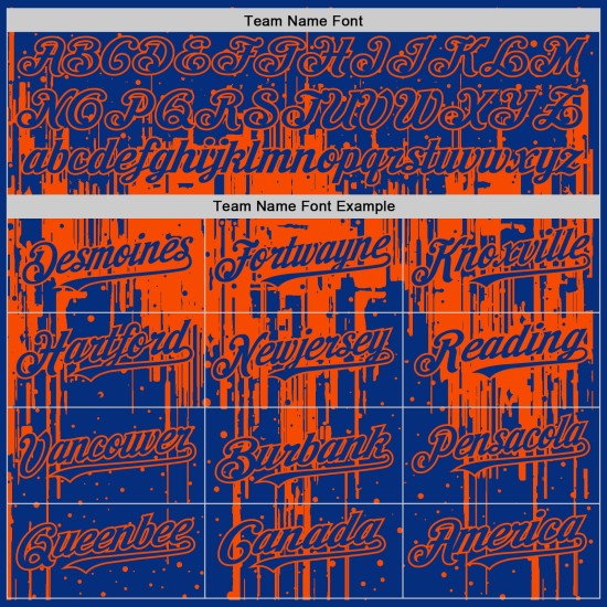 Maillot de baseball 3D orange à motif royal éclaboussé, design authentique et personnalisé Maillot de baseball 3D orange à motif royal éclaboussé, design authentique et personnalisé