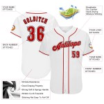 Maillot de baseball rouge-noir blanc personnalisé authentique Maillot de baseball rouge-noir blanc personnalisé authentique