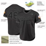 Maillot de baseball authentique gris acier, noir, rétro Maillot de baseball authentique gris acier, noir, rétro