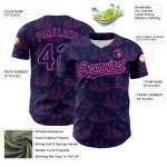 Avec un design personnalisé bleu marine authentique Seagulls rose Jersey 3D motif de navire frégate Baseball Avec un design personnalisé bleu marine authentique Seagulls rose Jersey 3D motif de navire frégate Baseball