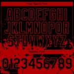 Maillot de baseball 3D authentique motif grunge abstrait rouge et noir Maillot de baseball 3D authentique motif grunge abstrait rouge et noir