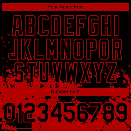Maillot de baseball 3D authentique motif grunge abstrait rouge et noir Maillot de baseball 3D authentique motif grunge abstrait rouge et noir