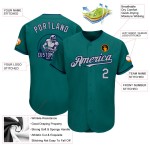 Maillot de baseball authentique gris-bleu marine et bleu sarcelle personnalisé Maillot de baseball authentique gris-bleu marine et bleu sarcelle personnalisé
