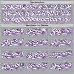 Maillot de baseball gris à rayures fines, personnalisé, mode, dégradé blanc-violet, authentique Maillot de baseball gris à rayures fines, personnalisé, mode, dégradé blanc-violet, authentique