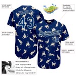 Motif bleu US authentique Baseball Navy Design Jersey Cat Cream personnalisé 3D Motif bleu US authentique Baseball Navy Design Jersey Cat Cream personnalisé 3D
