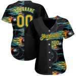 Boule de bowling bleue Gold-Lakes avec motif flamme Hotrod, maillot noir, authentique, 3D, personnalisée