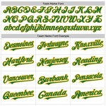 Maillot de baseball Kelly authentique à rayures fines, blanc, tendance, vert et or Maillot de baseball Kelly authentique à rayures fines, blanc, tendance, vert et or