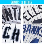 Maillot de baseball à rayures fines personnalisé blanc authentique marron-or Maillot de baseball à rayures fines personnalisé blanc authentique marron-or