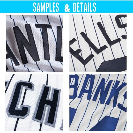 Maillot de baseball à rayures fines personnalisé blanc authentique marron-or Maillot de baseball à rayures fines personnalisé blanc authentique marron-or