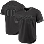Maillot de baseball authentique gris acier, noir, rétro Maillot de baseball authentique gris acier, noir, rétro