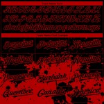 Maillot de baseball 3D authentique motif grunge abstrait rouge et noir Maillot de baseball 3D authentique motif grunge abstrait rouge et noir