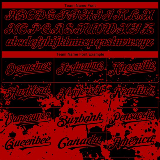 Maillot de baseball 3D authentique motif grunge abstrait rouge et noir Maillot de baseball 3D authentique motif grunge abstrait rouge et noir