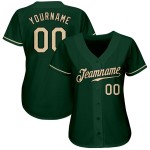 Maillot de baseball vert crème-noir authentique personnalisé Maillot de baseball vert crème-noir authentique personnalisé