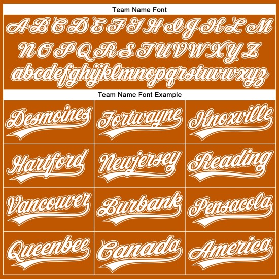 Maillot de baseball authentique blanc personnalisé Texas Orange Maillot de baseball authentique blanc personnalisé Texas Orange