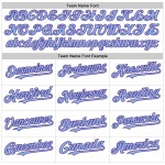 Maillot de baseball authentique à fines rayures, blanc, bleu, violet, léger, sans manches, personnalisé Maillot de baseball authentique à fines rayures, blanc, bleu, violet, léger, sans manches, personnalisé