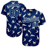Motif bleu US authentique Baseball Navy Design Jersey Cat Cream personnalisé 3D Motif bleu US authentique Baseball Navy Design Jersey Cat Cream personnalisé 3D