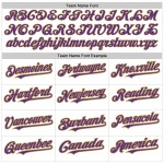 Maillot de baseball blanc à rayures fines, doré, violet et vieilli, personnalisé et délavé Maillot de baseball blanc à rayures fines, doré, violet et vieilli, personnalisé et délavé