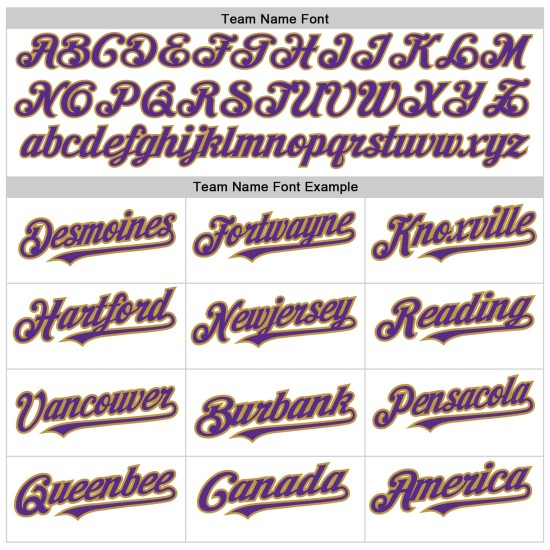 Maillot de baseball blanc à rayures fines, doré, violet et vieilli, personnalisé et délavé Maillot de baseball blanc à rayures fines, doré, violet et vieilli, personnalisé et délavé