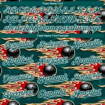 Maillot de baseball Hotrod Flame au design 3D authentique et personnalisé, motif boule verte, bowling, blanc minuit Maillot de baseball Hotrod Flame au design 3D authentique et personnalisé, motif boule verte, bowling, blanc minuit