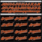 Maillot de baseball personnalisé authentique dégradé tendance noir orange-blanc Maillot de baseball personnalisé authentique dégradé tendance noir orange-blanc