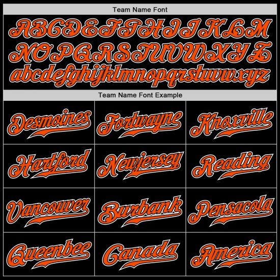 Maillot de baseball personnalisé authentique dégradé tendance noir orange-blanc Maillot de baseball personnalisé authentique dégradé tendance noir orange-blanc