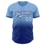 Maillot de baseball bleu à rayures blanches et royales, authentique et léger Maillot de baseball bleu à rayures blanches et royales, authentique et léger