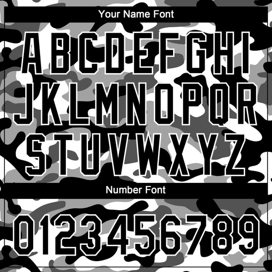 Maillot de baseball noir authentique à motif camouflage 3D personnalisé Maillot de baseball noir authentique à motif camouflage 3D personnalisé