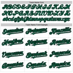 Maillot de baseball blanc Kelly personnalisé vert-noir à motif abstrait 3D Splash authentique Maillot de baseball blanc Kelly personnalisé vert-noir à motif abstrait 3D Splash authentique
