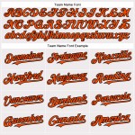 Maillot de baseball personnalisé blanc authentique orange-noir Maillot de baseball personnalisé blanc authentique orange-noir
