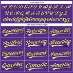 Maillot de baseball City violet crème à fines rayures noires authentique personnalisé Maillot de baseball City violet crème à fines rayures noires authentique personnalisé
