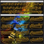 Or Design Baseball Authentique Festival Personnalisé Guitare Musique Couleurs Avec Jersey Psychédélique Noir Motif 3D Or Design Baseball Authentique Festival Personnalisé Guitare Musique Couleurs Avec Jersey Psychédélique Noir Motif 3D