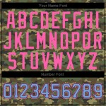 Maillot de baseball bleu-rose authentique avec camouflage léger Salute Custom Maillot de baseball bleu-rose authentique avec camouflage léger Salute Custom