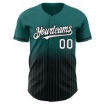 Maillot de baseball à rayures fines, blanc et noir, authentique, personnalisé Maillot de baseball à rayures fines, blanc et noir, authentique, personnalisé