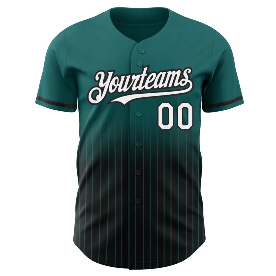 Maillot de baseball à rayures fines, blanc et noir, authentique, personnalisé Maillot de baseball à rayures fines, blanc et noir, authentique, personnalisé