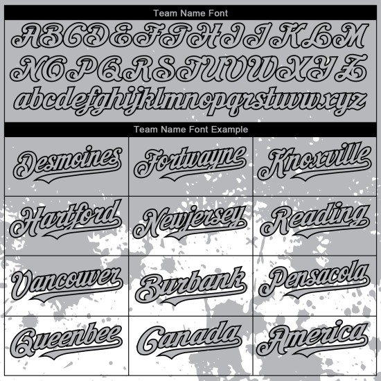 Maillot abstrait authentique noir et blanc motif éclaboussure grunge baseball design gris art personnalisé 3D Maillot abstrait authentique noir et blanc motif éclaboussure grunge baseball design gris art personnalisé 3D
