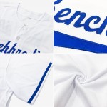 Maillot de baseball authentique personnalisé bleu marine et blanc poudre Maillot de baseball authentique personnalisé bleu marine et blanc poudre