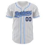 Maillot de baseball bleu marine, blanc et authentique, à rayures fines, léger Maillot de baseball bleu marine, blanc et authentique, à rayures fines, léger