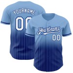 Maillot de baseball bleu à rayures blanches et royales, authentique et léger Maillot de baseball bleu à rayures blanches et royales, authentique et léger